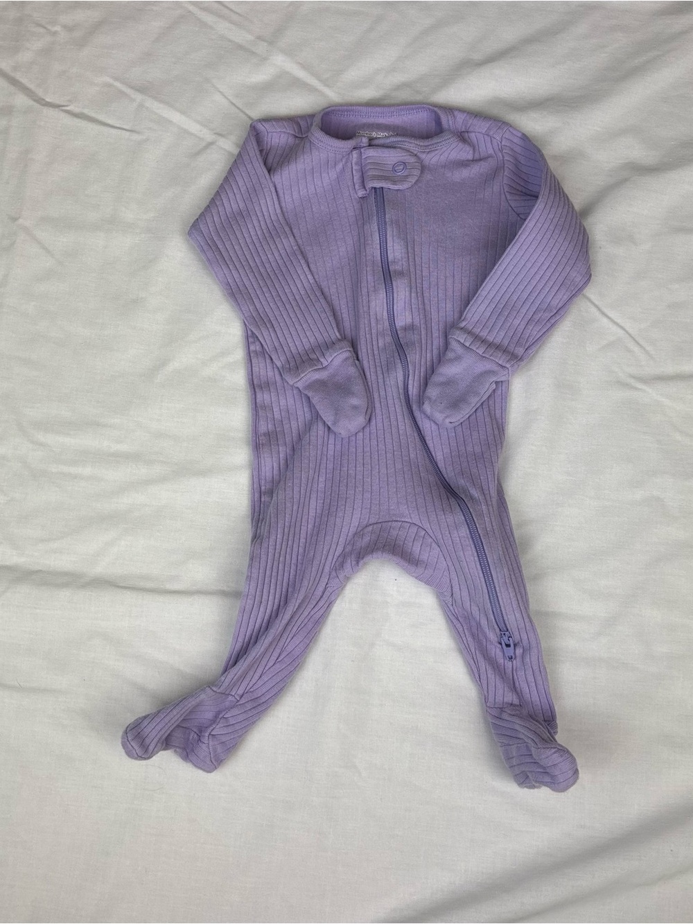 Ribbed Lavender Footed One-Piece Pajama - member’s mark